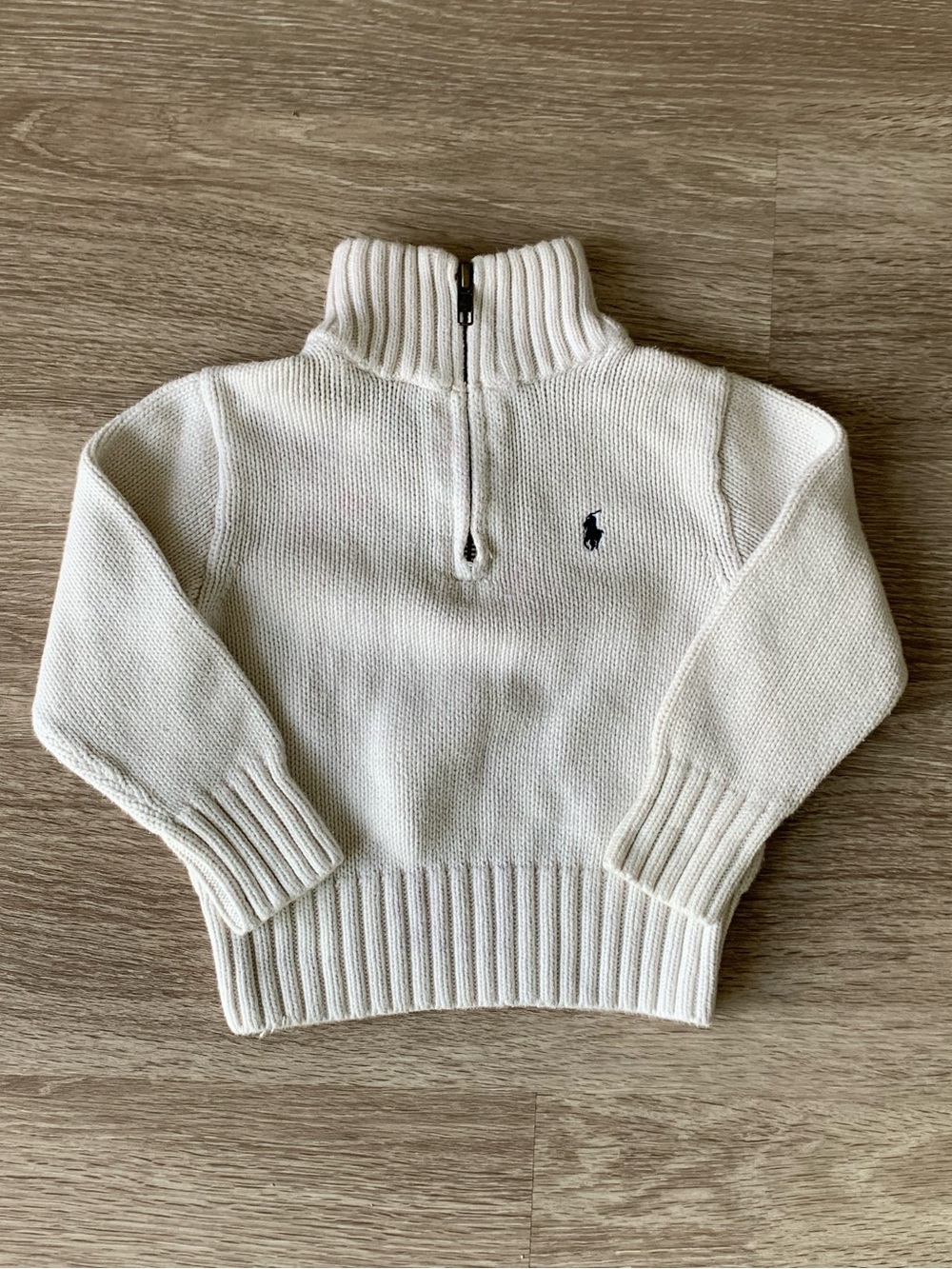 Vintage baby knit polo quarter zip sweater